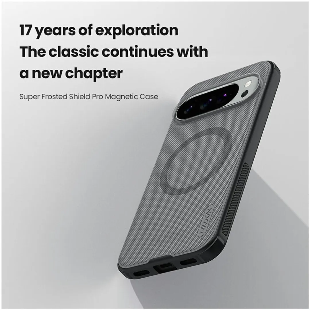 Nillkin Frosted Shield Hoesje Pixel 10 Pro XL - MagSafe/Qi2 - Transparant Zwart