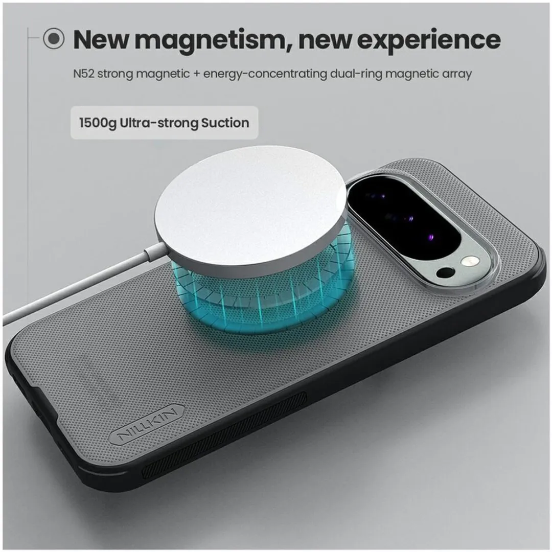 Nillkin Frosted Shield Hoesje Pixel 10 Pro XL - MagSafe/Qi2 - Transparant Zwart
