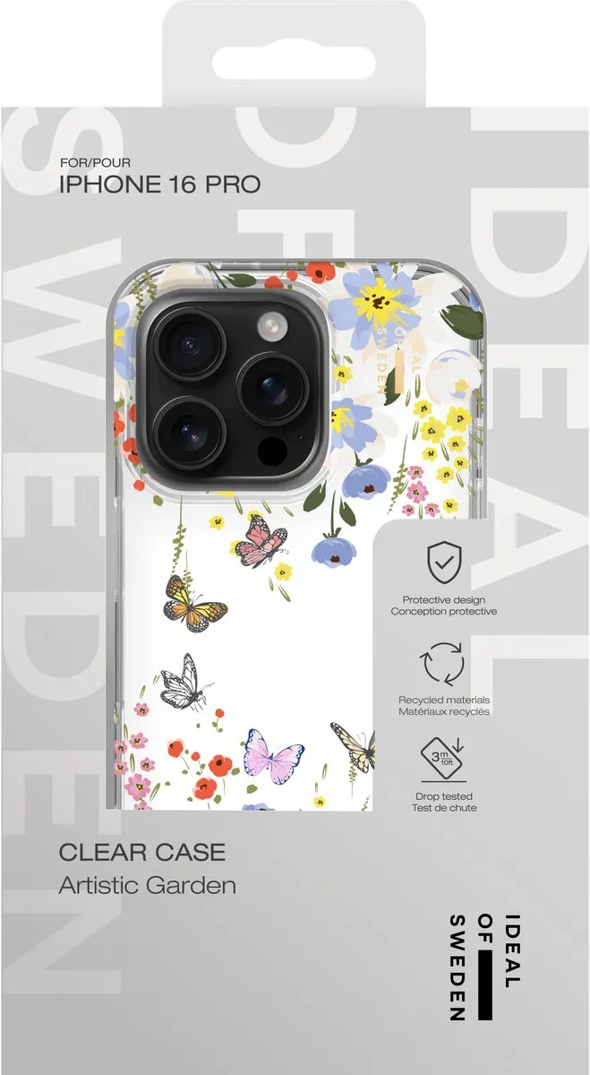 iDeal of Sweden iPhone 16 Pro Clear Case Mid Artistic Garden