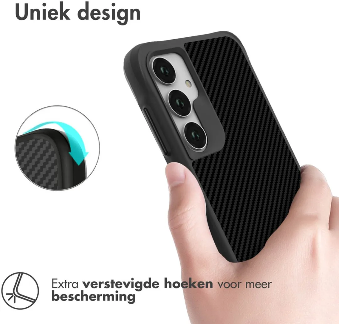 Imoshion Hybrid Carbon Hoesje Samsung Galaxy A35 - Zwart
