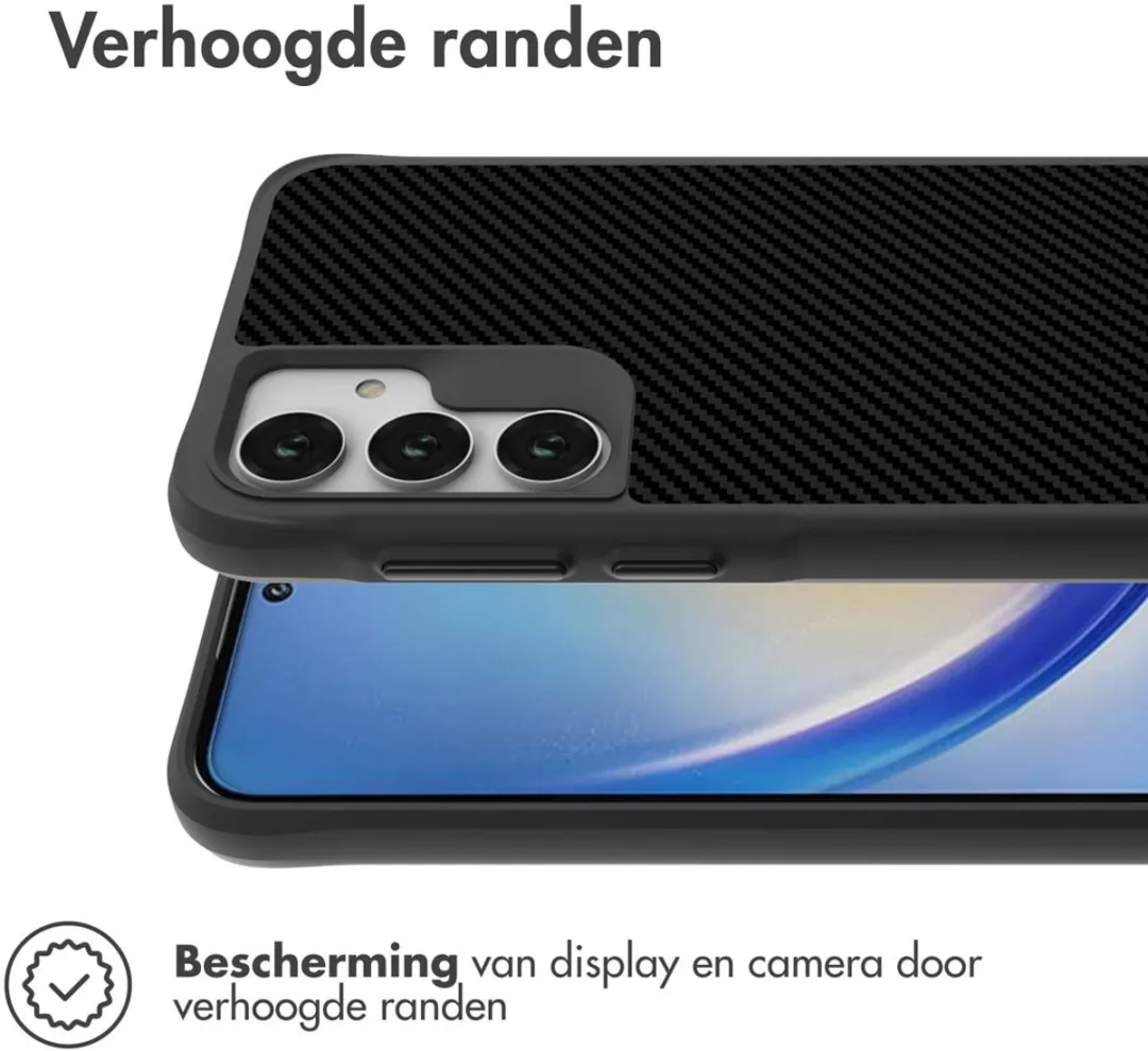 Imoshion Hybrid Carbon Hoesje Samsung Galaxy A35 - Zwart