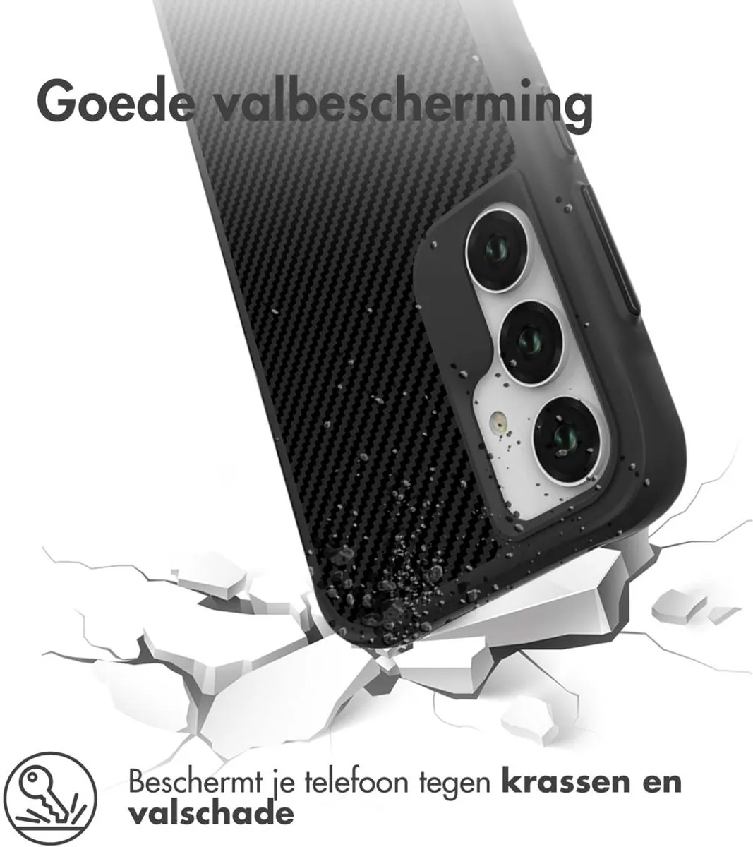 Imoshion Hybrid Carbon Hoesje Samsung Galaxy A35 - Zwart