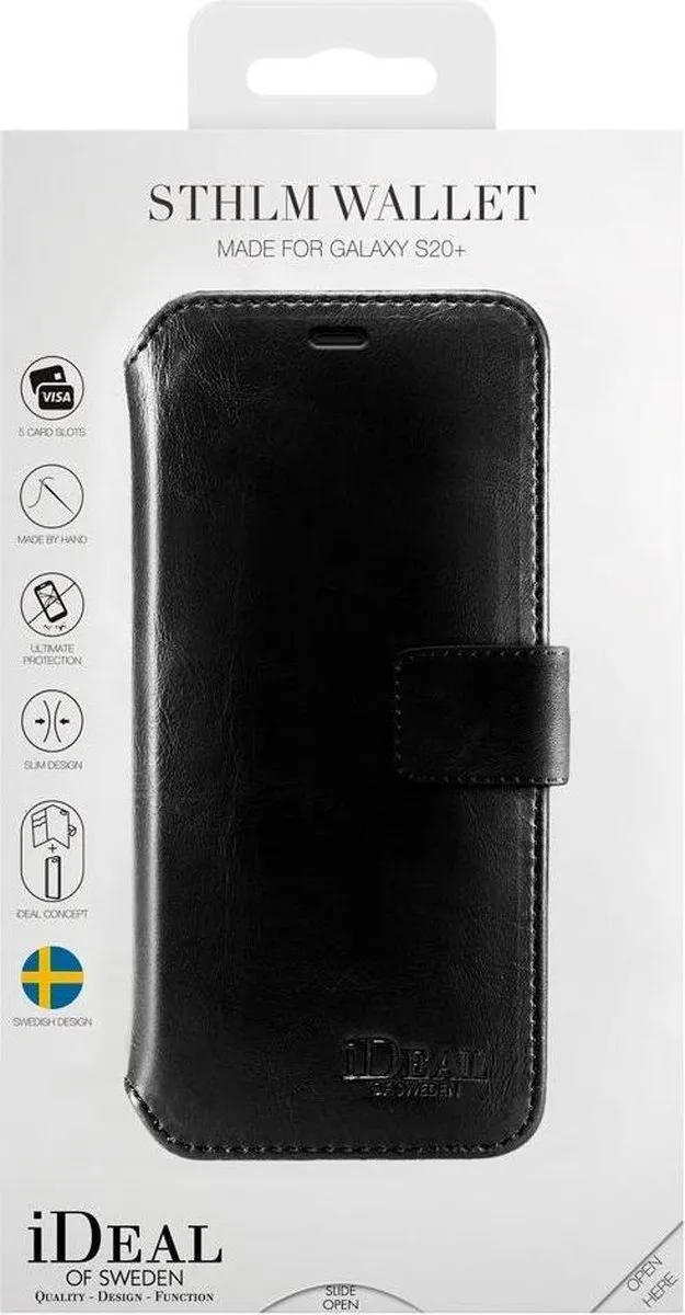 iDeal of Sweden STHLM Wallet Black Hoesje Galaxy S20 Plus - Zwart - afbeelding 6 van 6