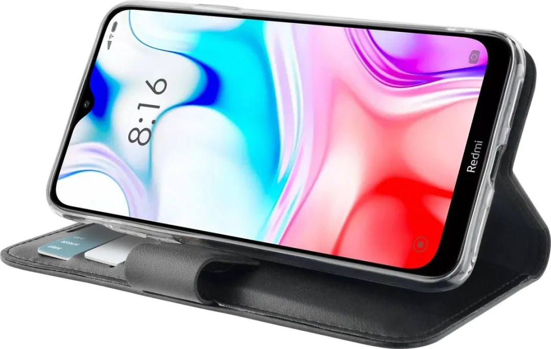Azuri Walletcase voor Xiaomi Redmi 8 - 3 Pasjes - Zwart