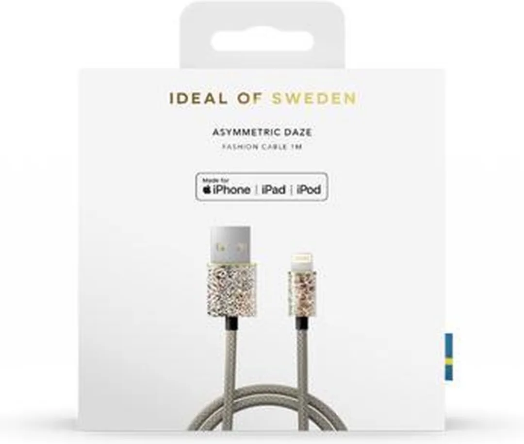 iDeal of Sweden Fashion Cable 1m Lightning - Zwart