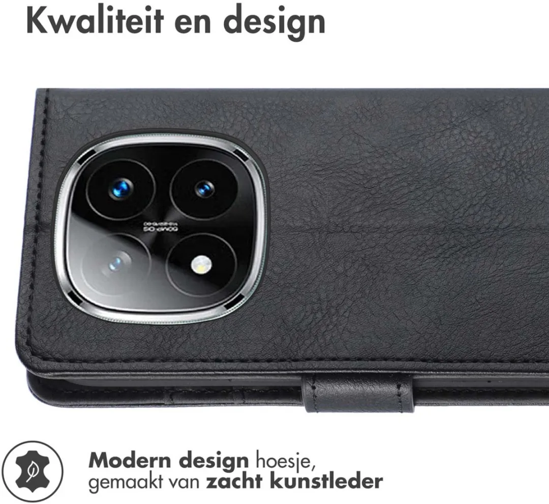 Imoshion Hoesje Xiaomi Redmi Note 14 Pro - 3 Pasjes - Zwart