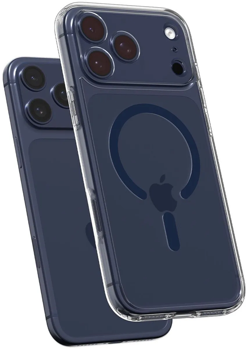Spigen Ultra Hybrid MagSafe iPhone 17 Pro Max Hoesje - Transparant Diepblauw