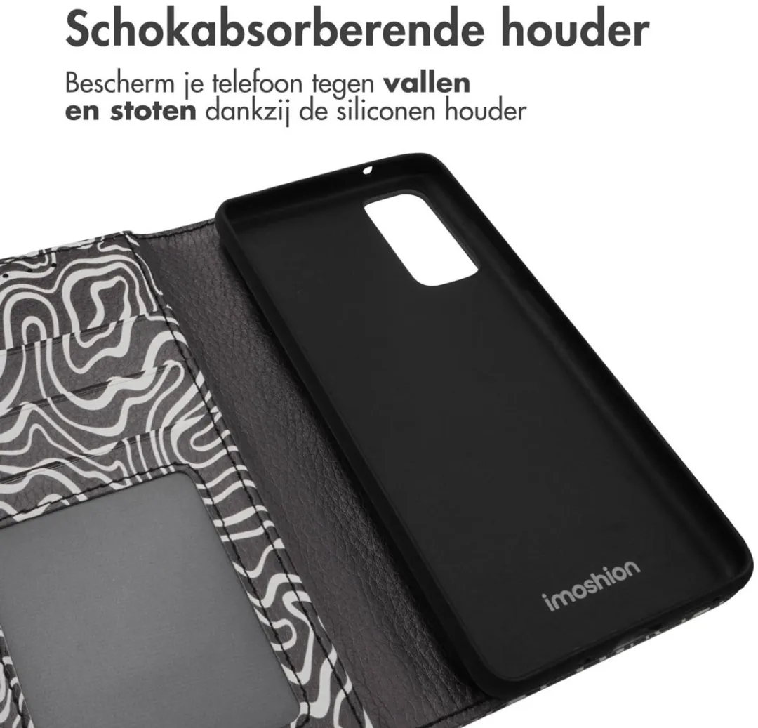 Imoshion Bookcase Hoesje Samsung Galaxy S20 FE - 3 Pasjes - Black & White - afbeelding 6 van 6