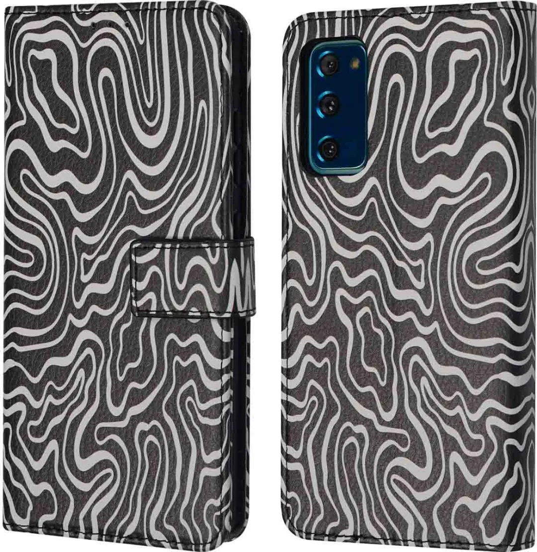 Imoshion Bookcase Hoesje Samsung Galaxy S20 FE - 3 Pasjes - Black & White