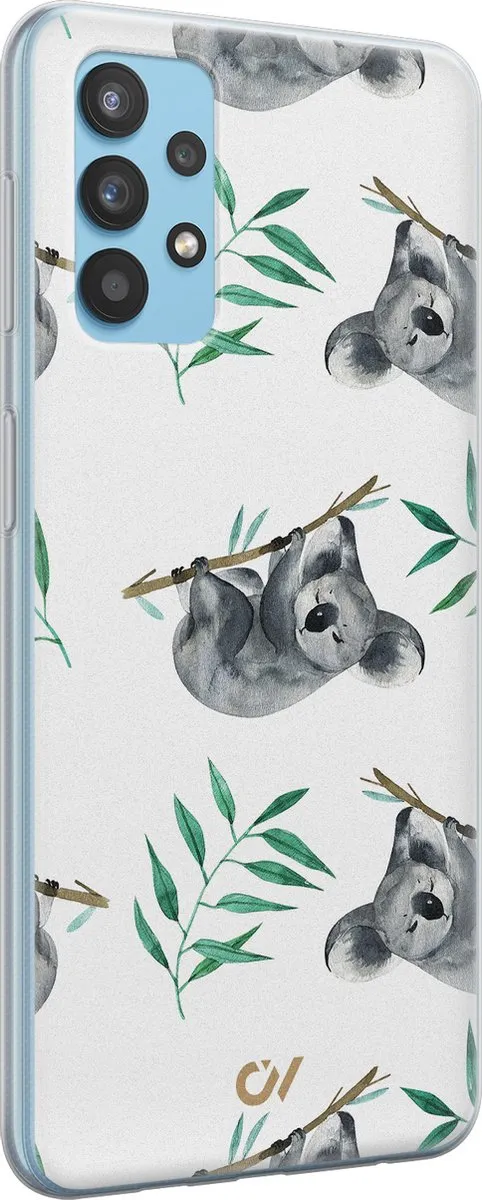 Casevibes Hoesje Samsung Galaxy A32 4G - Koala Print - Wit