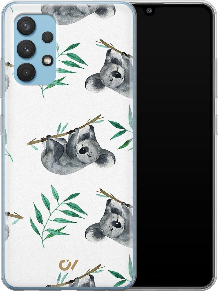Casevibes Hoesje Samsung Galaxy A32 4G - Koala Print - Wit