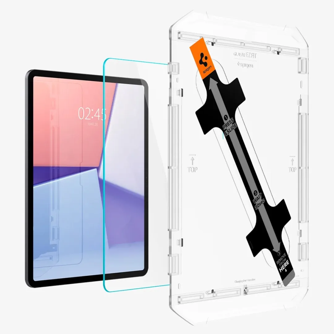 Spigen Glas.TR EZ Fit iPad Air 13 2024 Screenprotector - Transparant - afbeelding 6 van 6