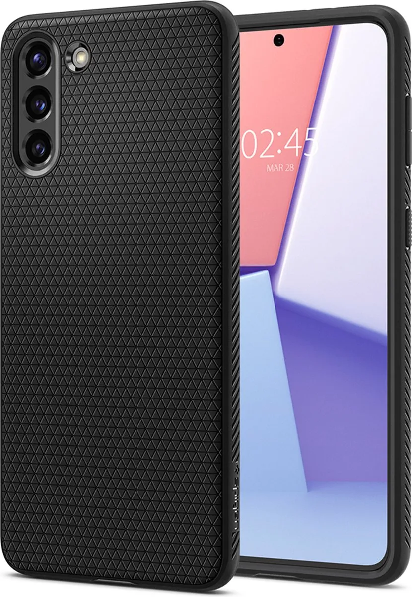 Spigen Samsung Galaxy S21 Hoesje Liquid Air Mat - Zwart