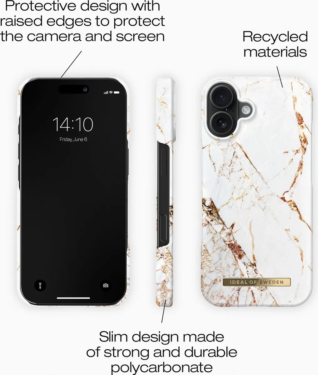 iDeal of Sweden iPhone 16 Plus Hoesje Fashion Carrara Gold - IDFC-I2467-46 - afbeelding 2 van 3