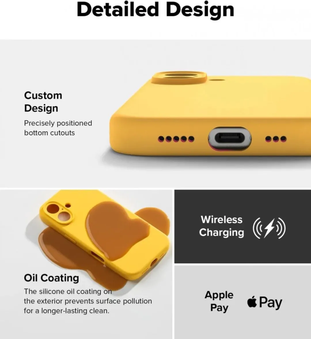 Ringke Silicone MagSafe Hoesje iPhone 16 - Geel - afbeelding 6 van 6