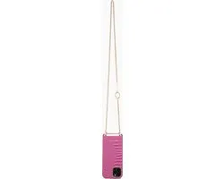 iDeal of Sweden Lilou Necklace Case iPhone 12 Pro Max - Fuchsia Croco - afbeelding 2 van 3
