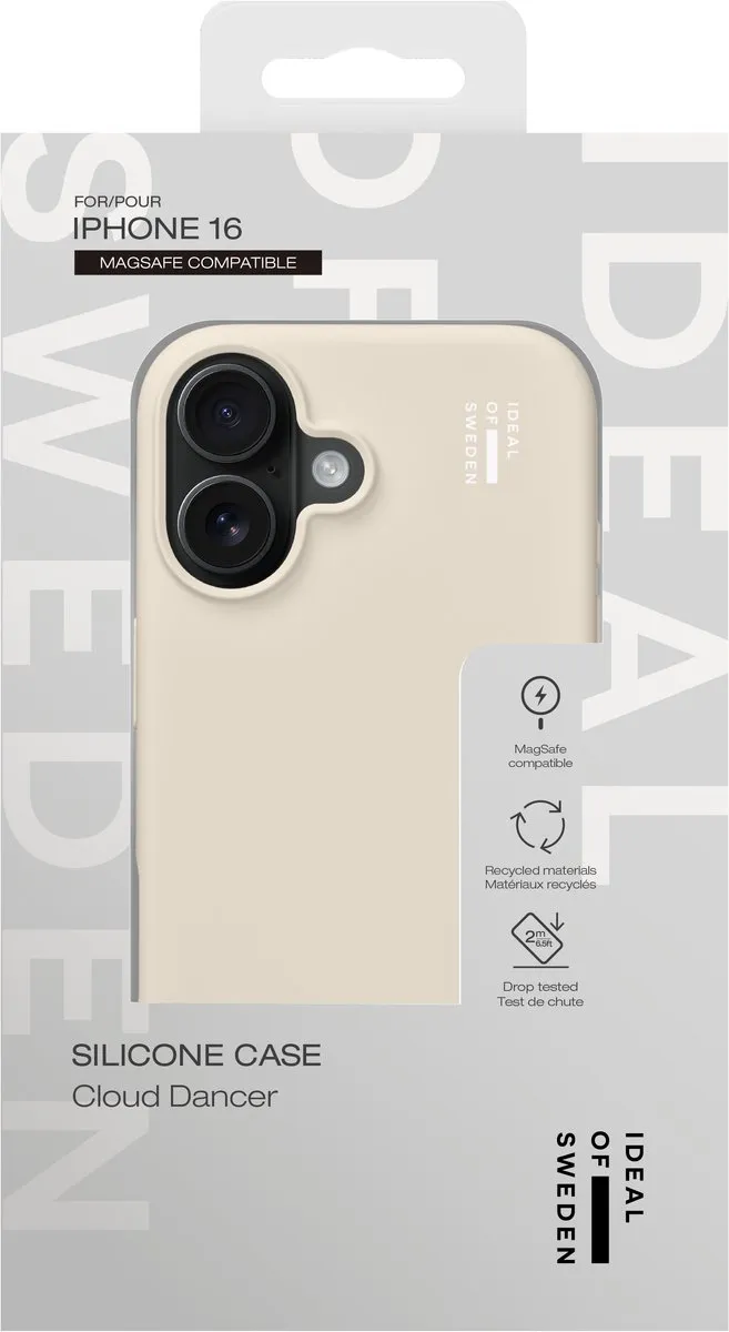 iDeal of Sweden Silicone Case iPhone 16 Cloud Dancer - Beige - 57441
