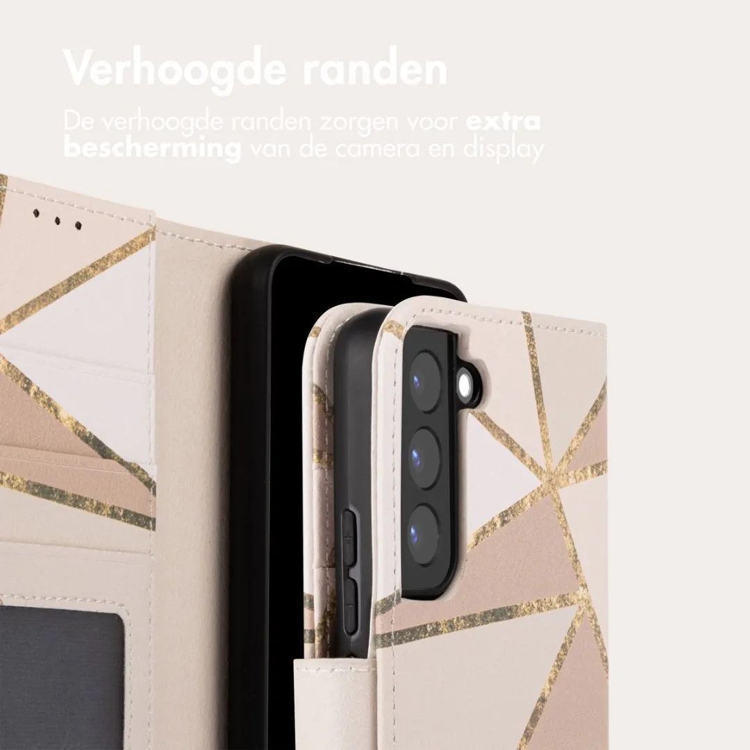 Imoshion Bookcase Hoesje Samsung Galaxy S22 - Beige Graphic