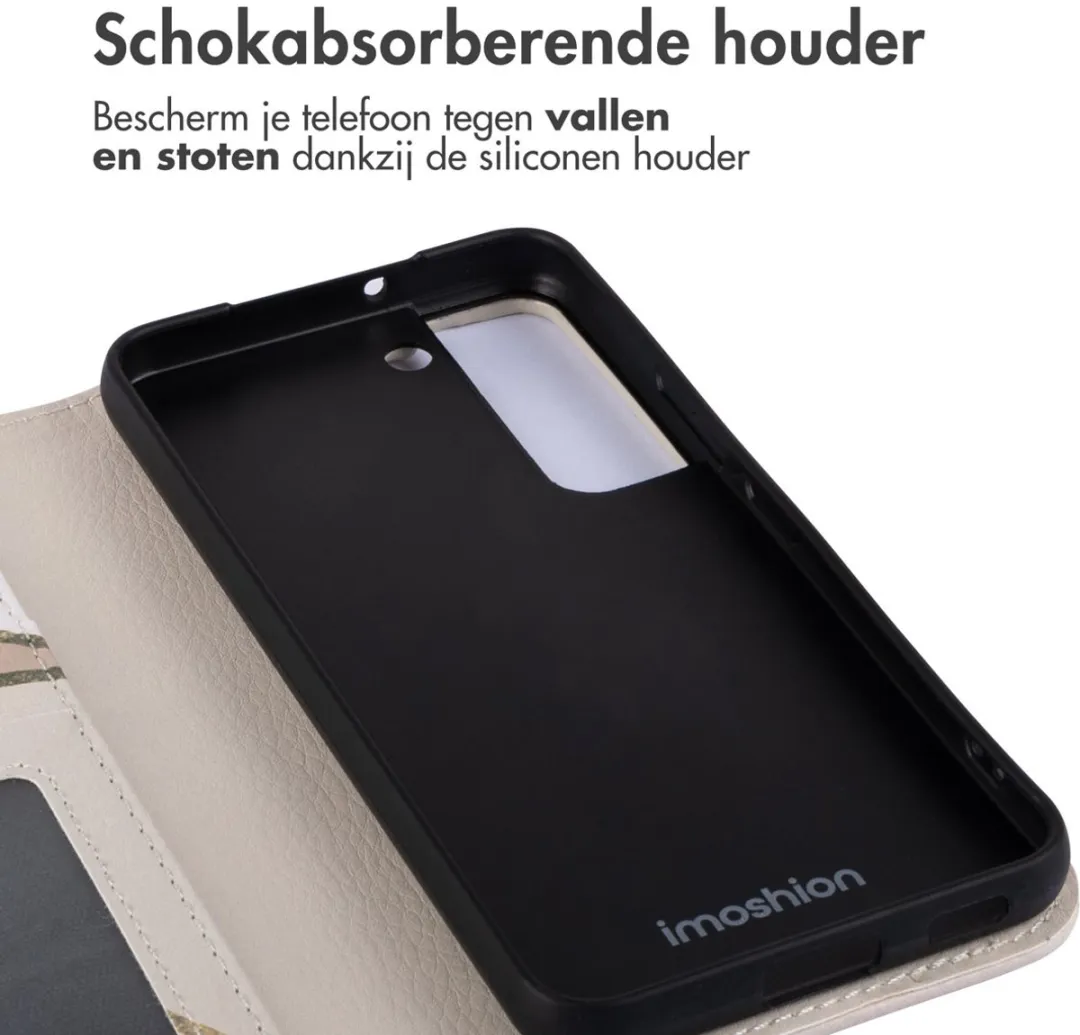 Imoshion Bookcase Hoesje Samsung Galaxy S22 - Beige Graphic