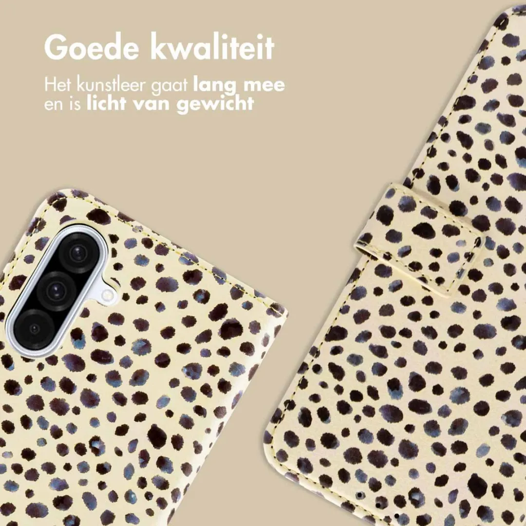 Imoshion Samsung Galaxy A36 Hoesje - Black And White Dots - 3 Pasjes