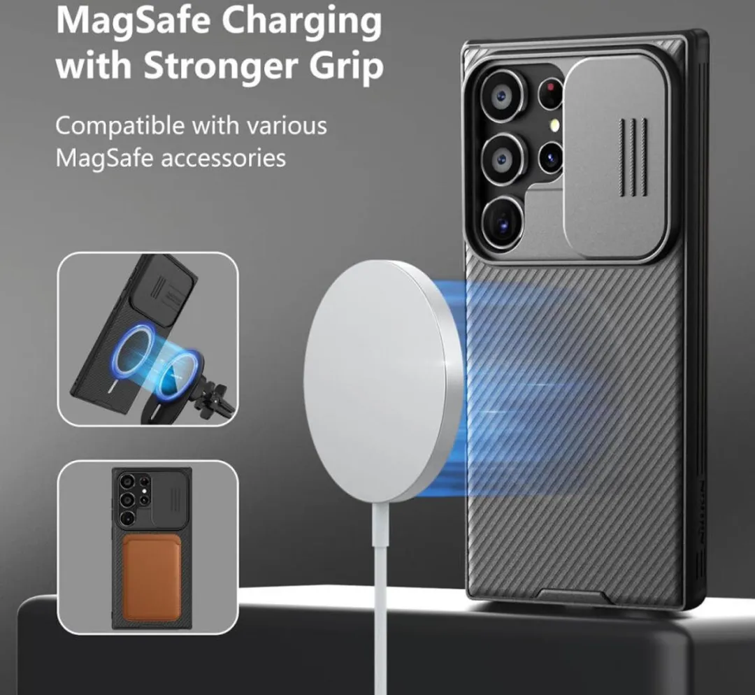 Nillkin CamShield Magnetisch Hoesje S24 Ultra - Zwart