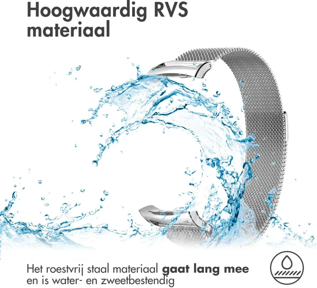 Imoshion Milanees Magnetisch Bandje Samsung Gear Fit2 - Zilver