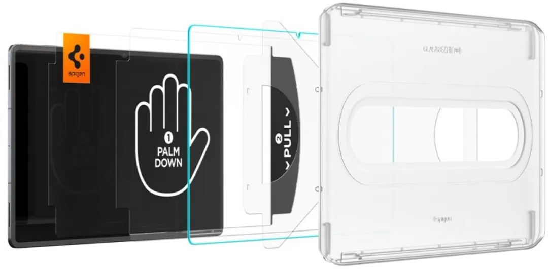 Spigen GLAStR EZ Fit AGL10198 Screenprotector - Samsung Galaxy Tab S11 - Transparant - afbeelding 6 van 6