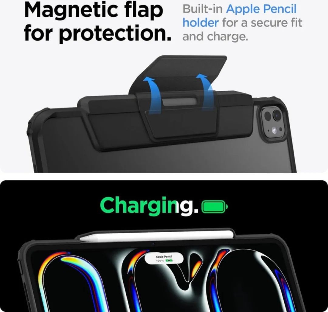 Spigen Air Skin Pro iPad Air 11 (2024) Hoes - Zwart - afbeelding 6 van 6