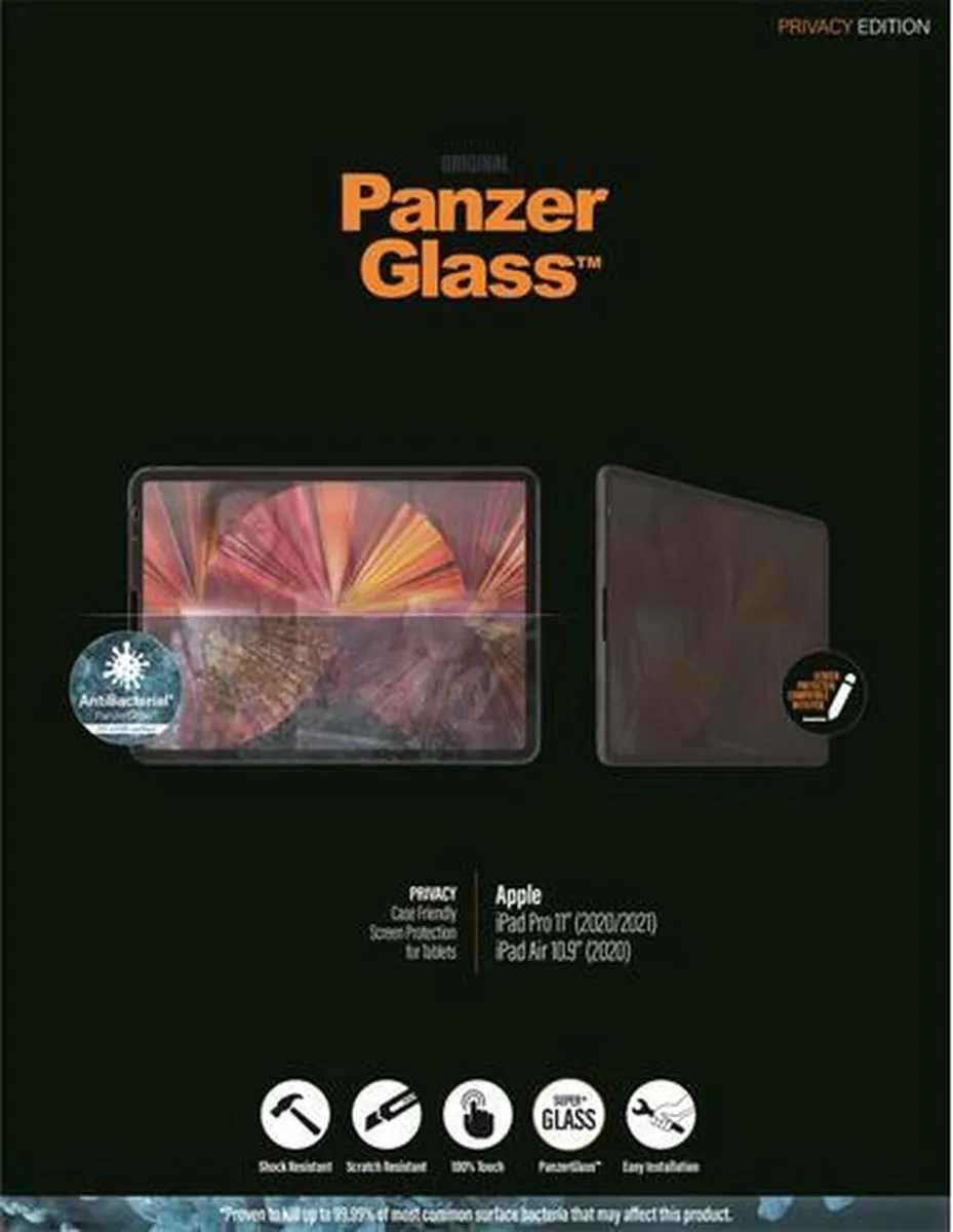 PanzerGlass E2E 5711724126949 iPad Screenprotector - Transparant