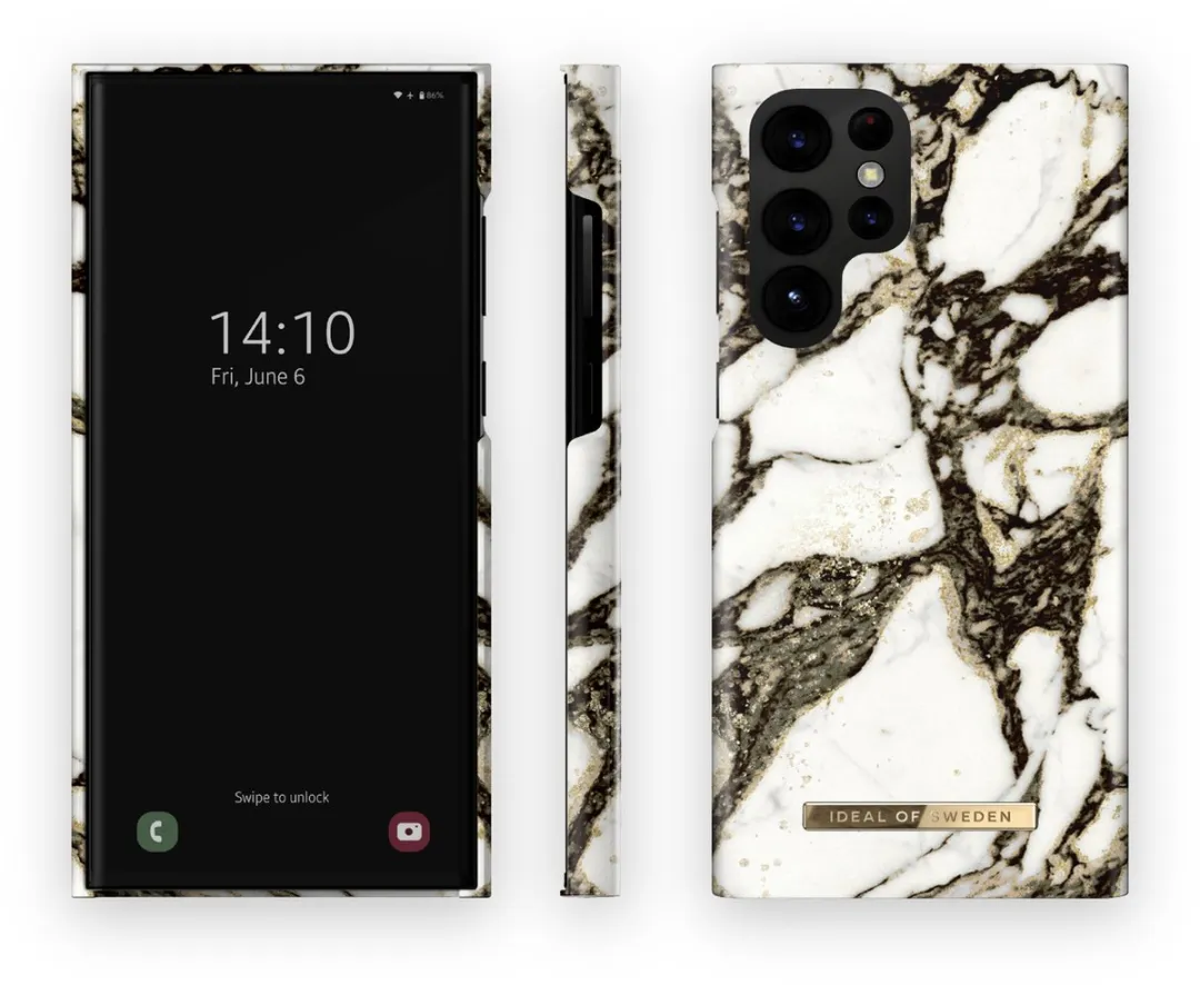iDeal of Sweden Samsung Galaxy S22 Ultra Hoes Calacatta Golden Marble - 7340205148699 - afbeelding 4 van 5