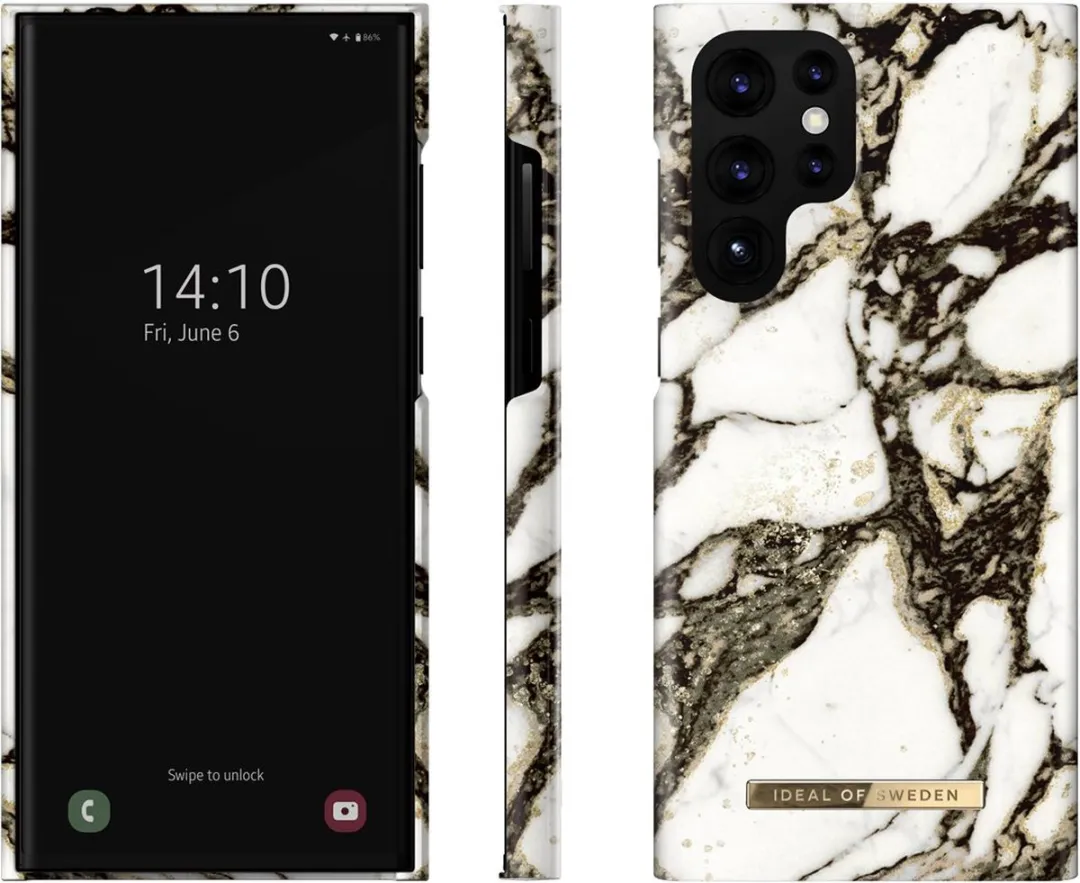 iDeal of Sweden Samsung Galaxy S22 Ultra Hoes Calacatta Golden Marble - 7340205148699 - afbeelding 3 van 5