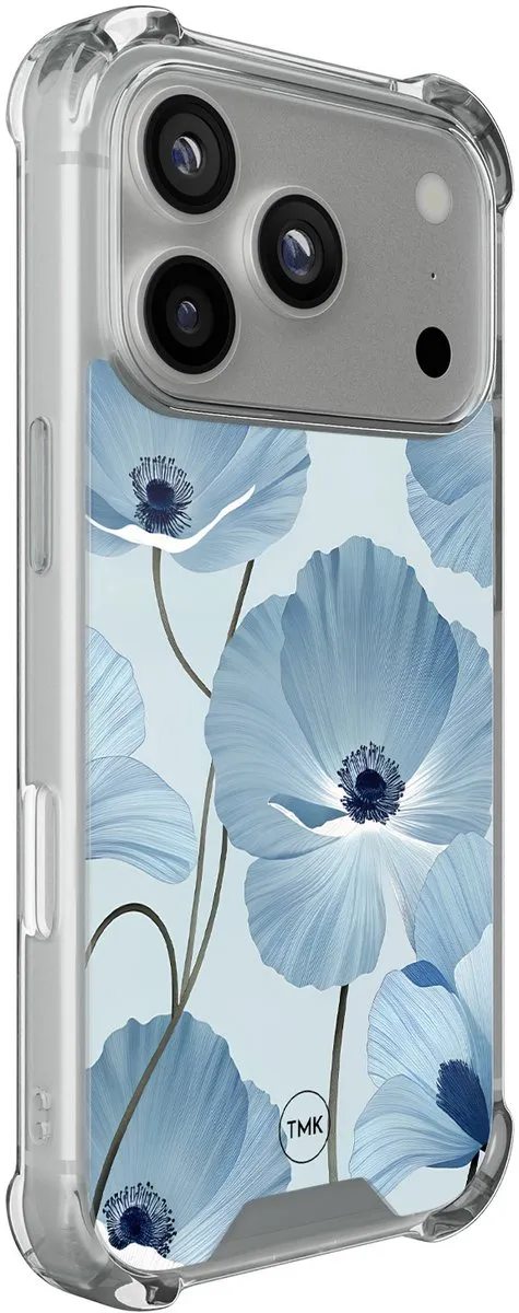 Casevibes iPhone 17 Pro Shockproof Hoesje A/i17P/S/024 - Blauw Bloemenveld