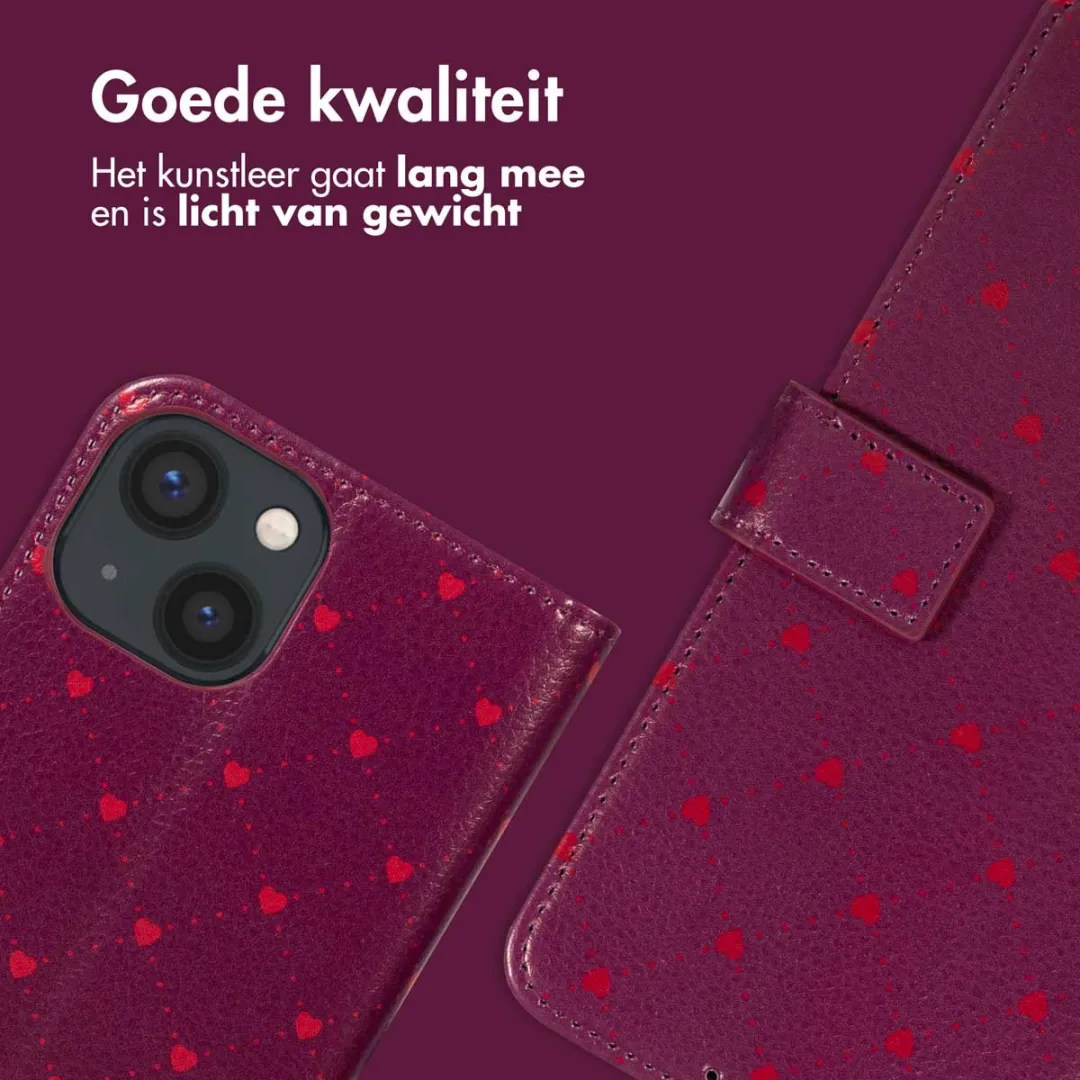 Imoshion iPhone 13 Hoesje - Bookcase Design - 3 Pasjes - Rood