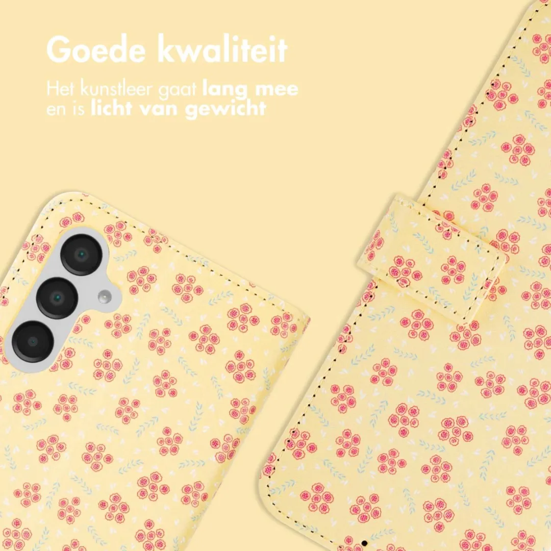 Imoshion Galaxy A16 Hoesje - 3 Pasjes - Sunny Yellow Petite Flowers