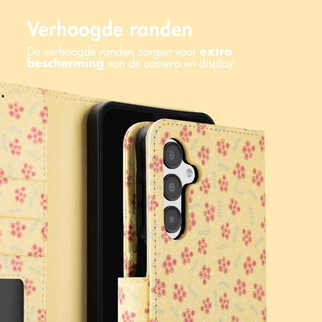 Imoshion Galaxy A16 Hoesje - 3 Pasjes - Sunny Yellow Petite Flowers