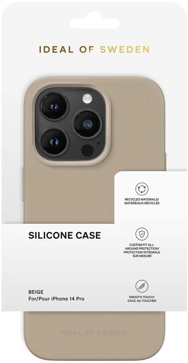 iDeal of Sweden iPhone 14 Pro Silicone Hoes - Beige