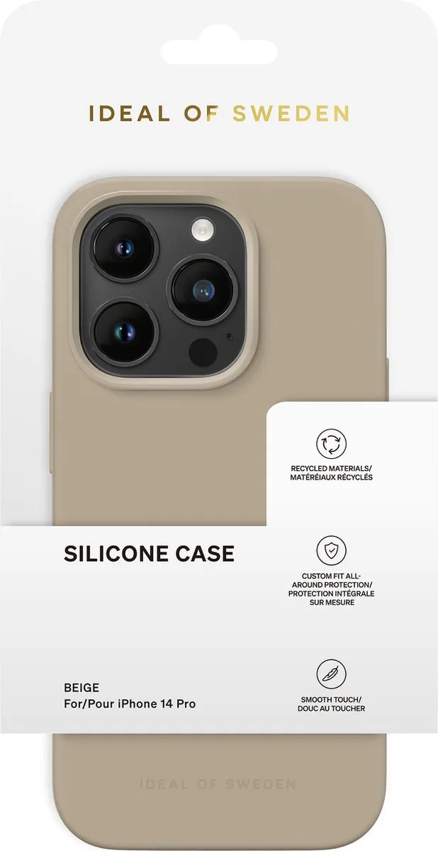 iDeal of Sweden iPhone 14 Pro Silicone Hoes - Beige