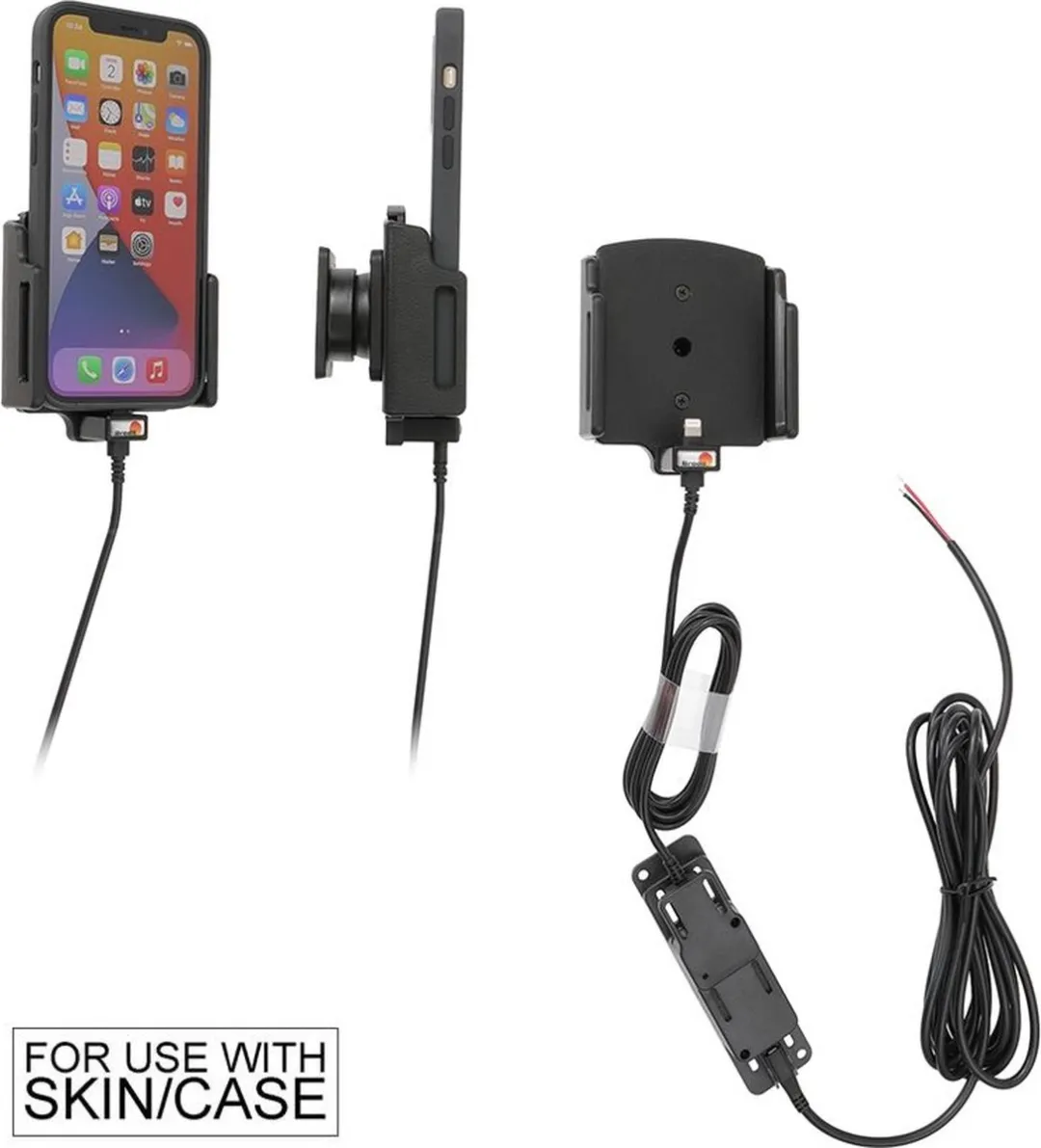 Brodit H/L Lightning Verstelhouder 75-89mm USB-A