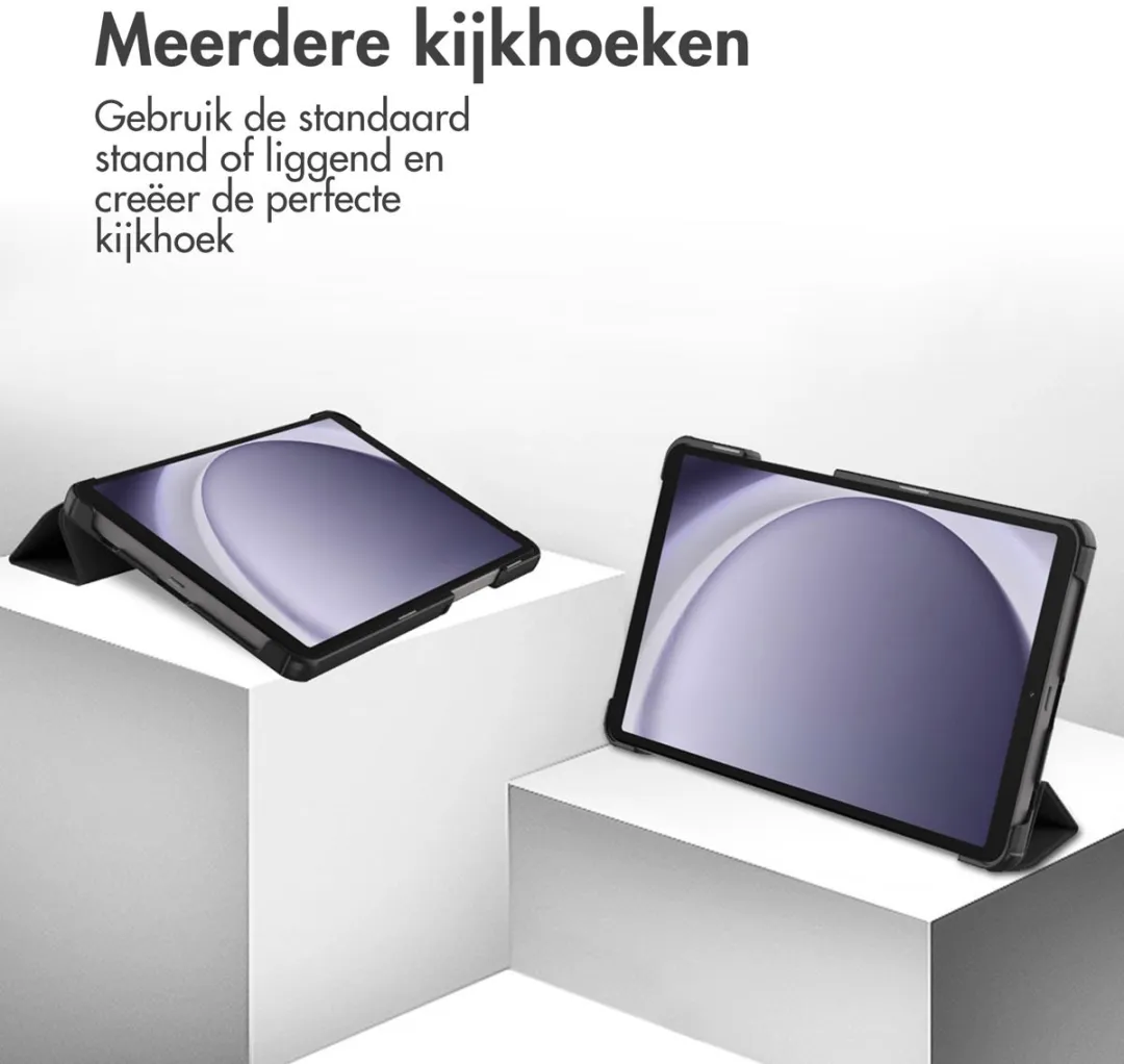 imosHion Tablethoes SH00066619 - Samsung Galaxy Tab A9/A11 8.7" - Trifold Bookcase - Zwart
