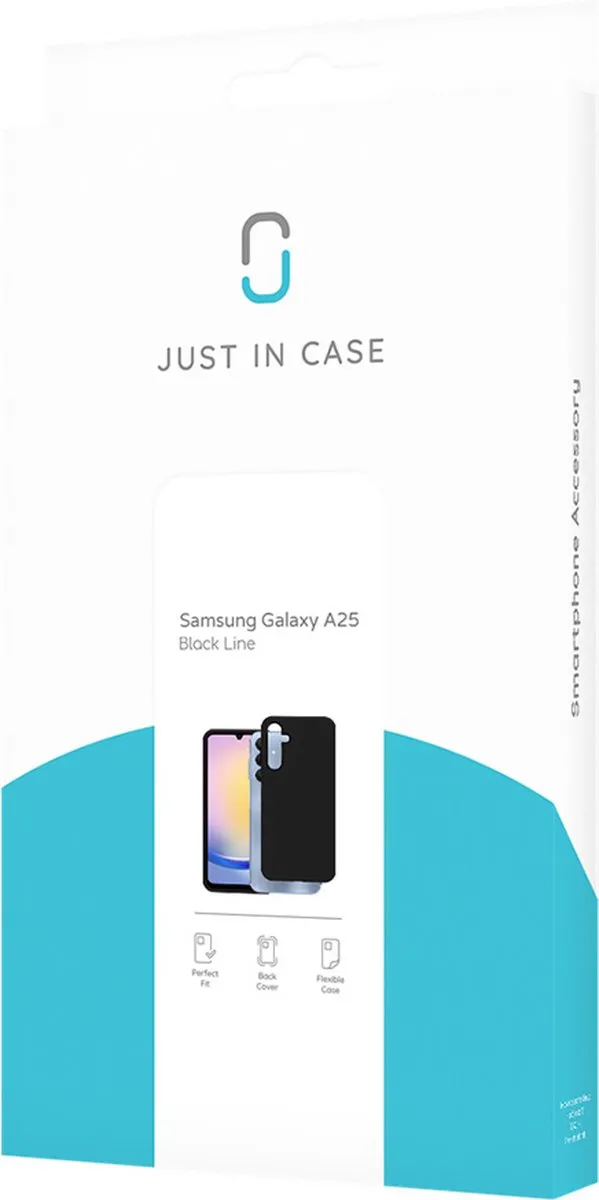 Just in Case Cazy Hoesje Samsung Galaxy A25 - Siliconen - Zwart - 8445735