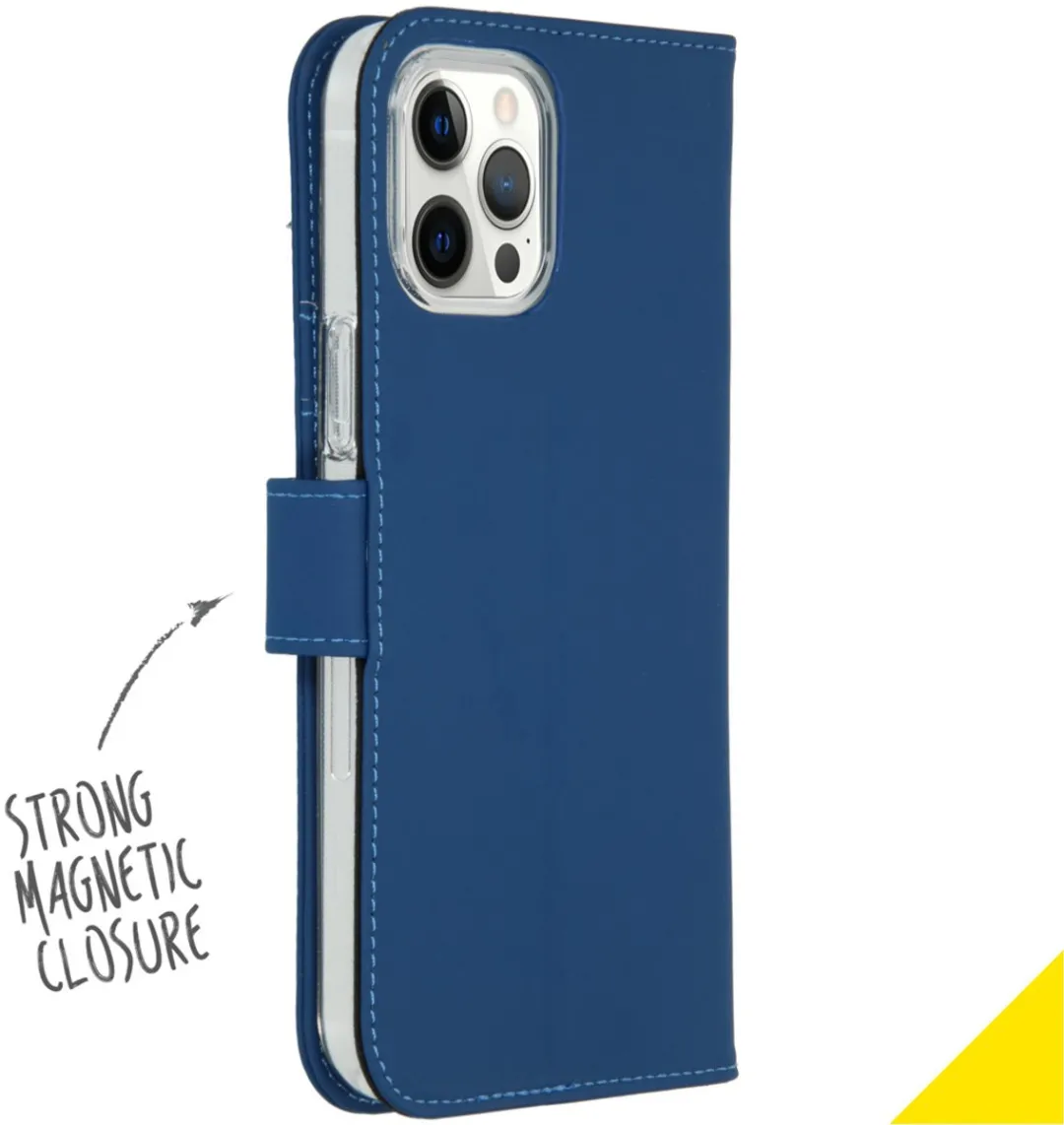 Accezz Hoesje iPhone 12 Pro Max Blauw - 3 Pasjes
