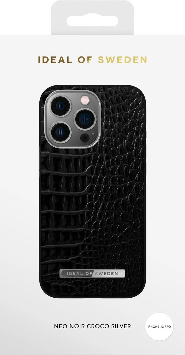 iDeal of Sweden Atelier Case iPhone 13 Pro Neo Noir Croco Silver - IDACSS21-I2161P-306 - afbeelding 2 van 5