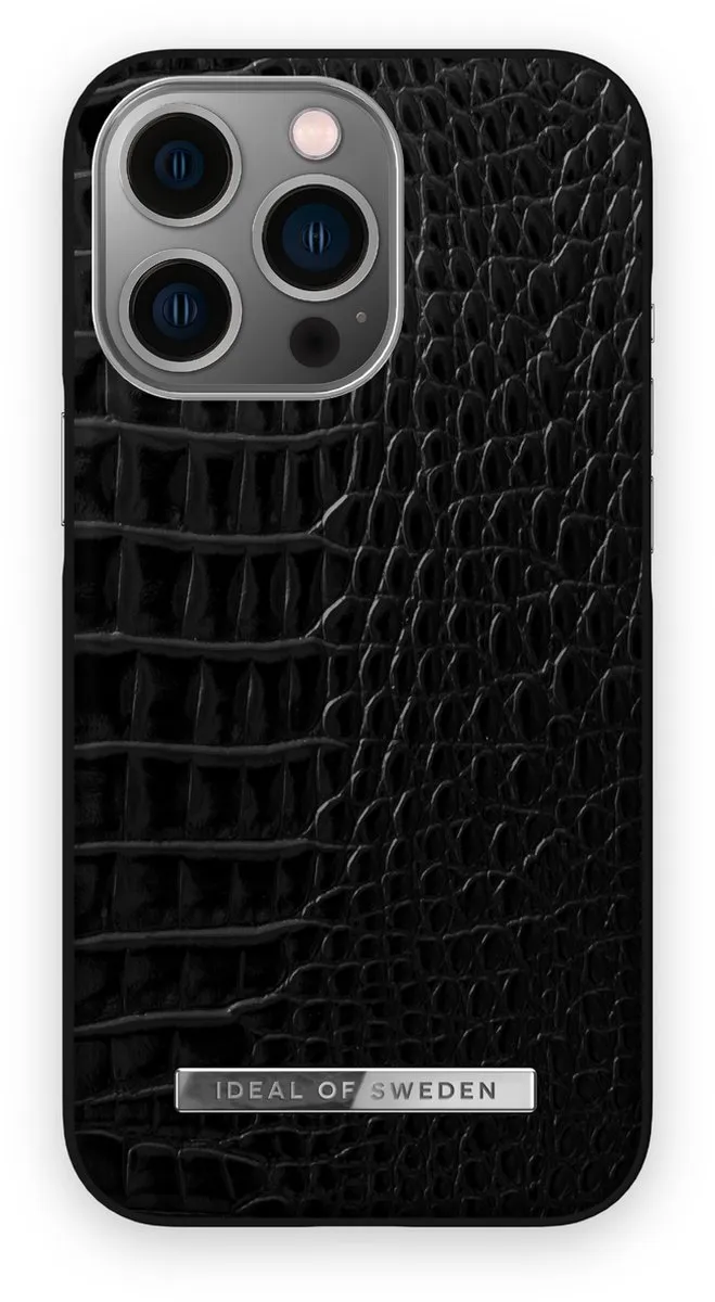 iDeal of Sweden Atelier Case iPhone 13 Pro Neo Noir Croco Silver