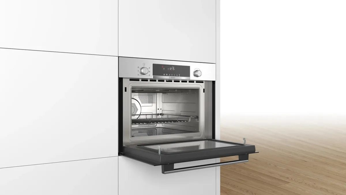 Bosch CMA585GS1 - Serie 6 - Inbouwmagnetron met heteluchtfunctie - 60x45 cm - 44 l - RVS - Eenvoudig te reinigen met hydrolyse