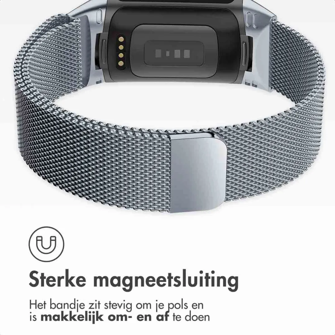 Imoshion Milanees Magnetisch Bandje Fitbit Charge 5 - Grijs