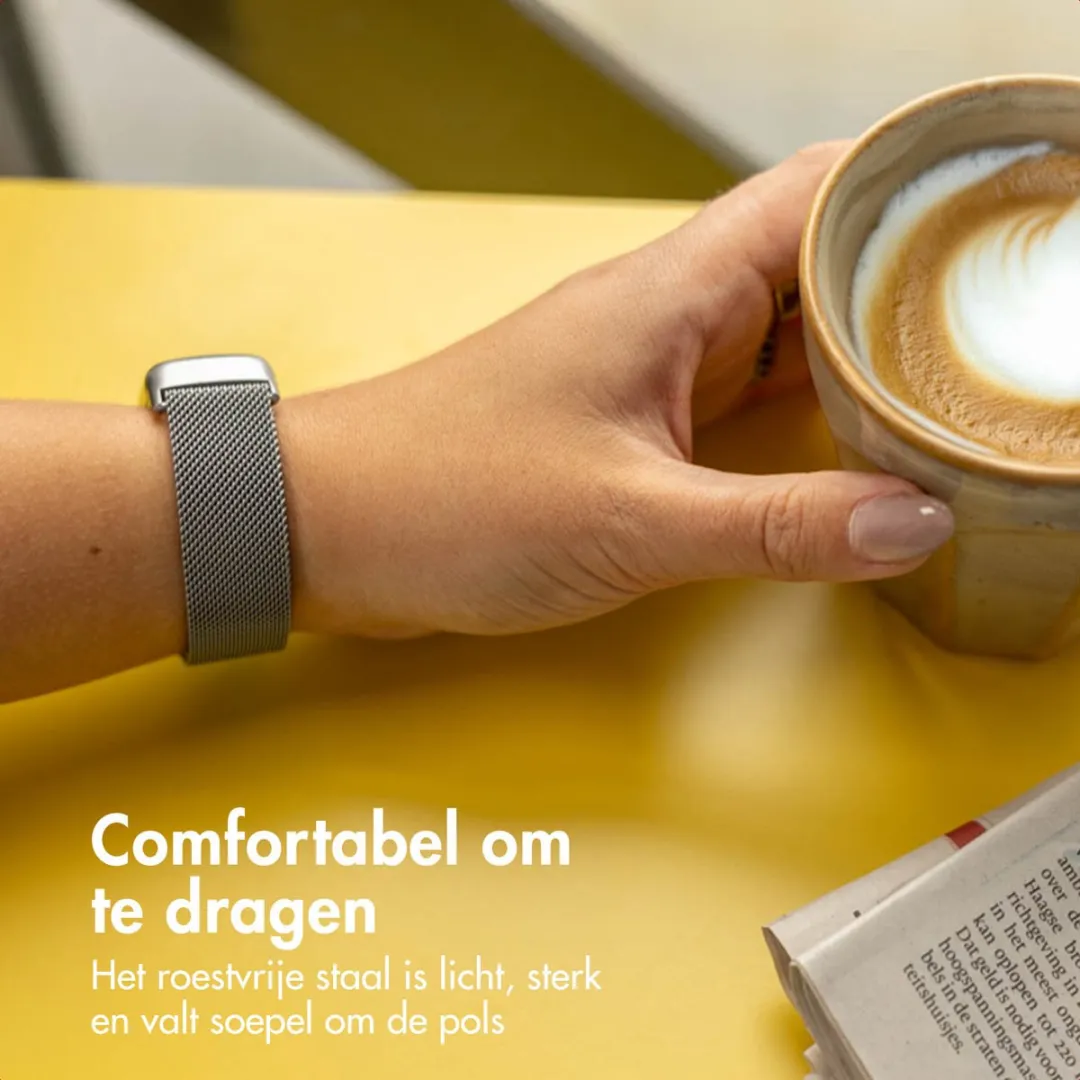 Imoshion Milanees Magnetisch Bandje Fitbit Charge 5 - Grijs