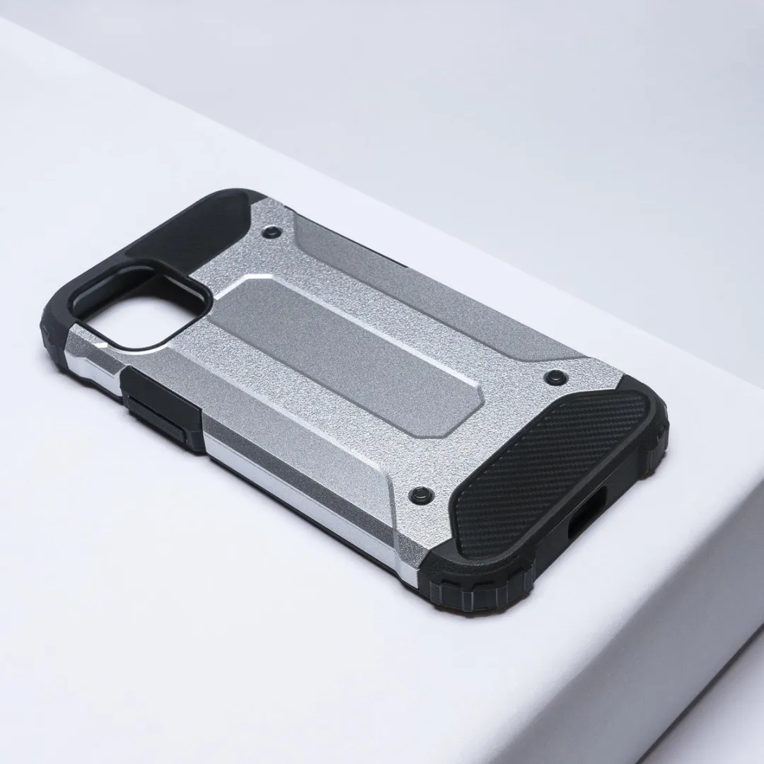 BMAX Classic Armor iPhone 12 Mini Hoesje - Zilver