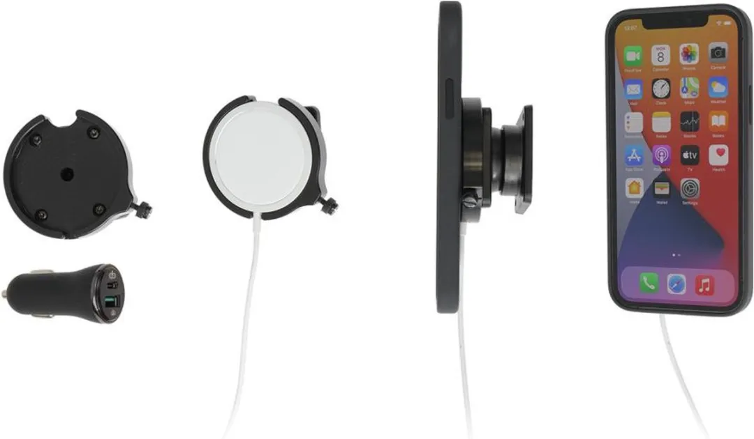 Brodit SwivelMount Magsafe Houder - iPhone 12/13 - Zwart