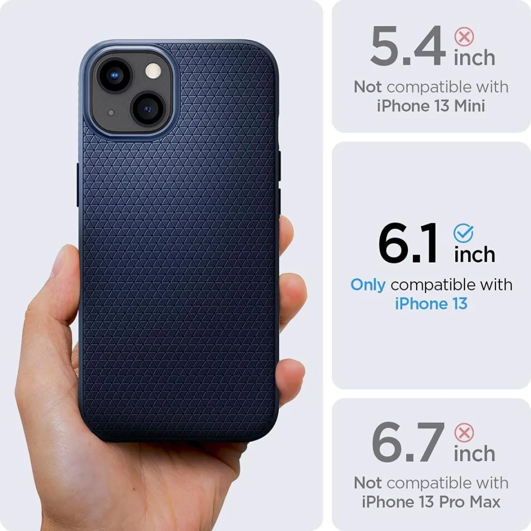 Spigen Liquid Air TPU Hoesje iPhone 13 - Blauw - afbeelding 6 van 6