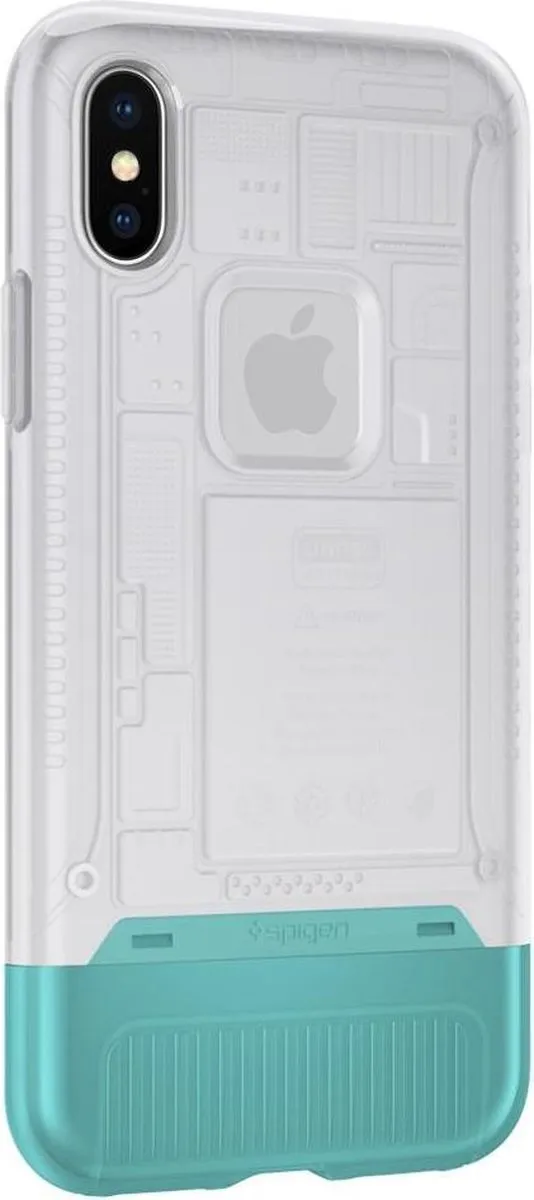 Spigen Classic C1 057CS23198 iPhone X Hoesje - Transparant Blauw - afbeelding 6 van 6